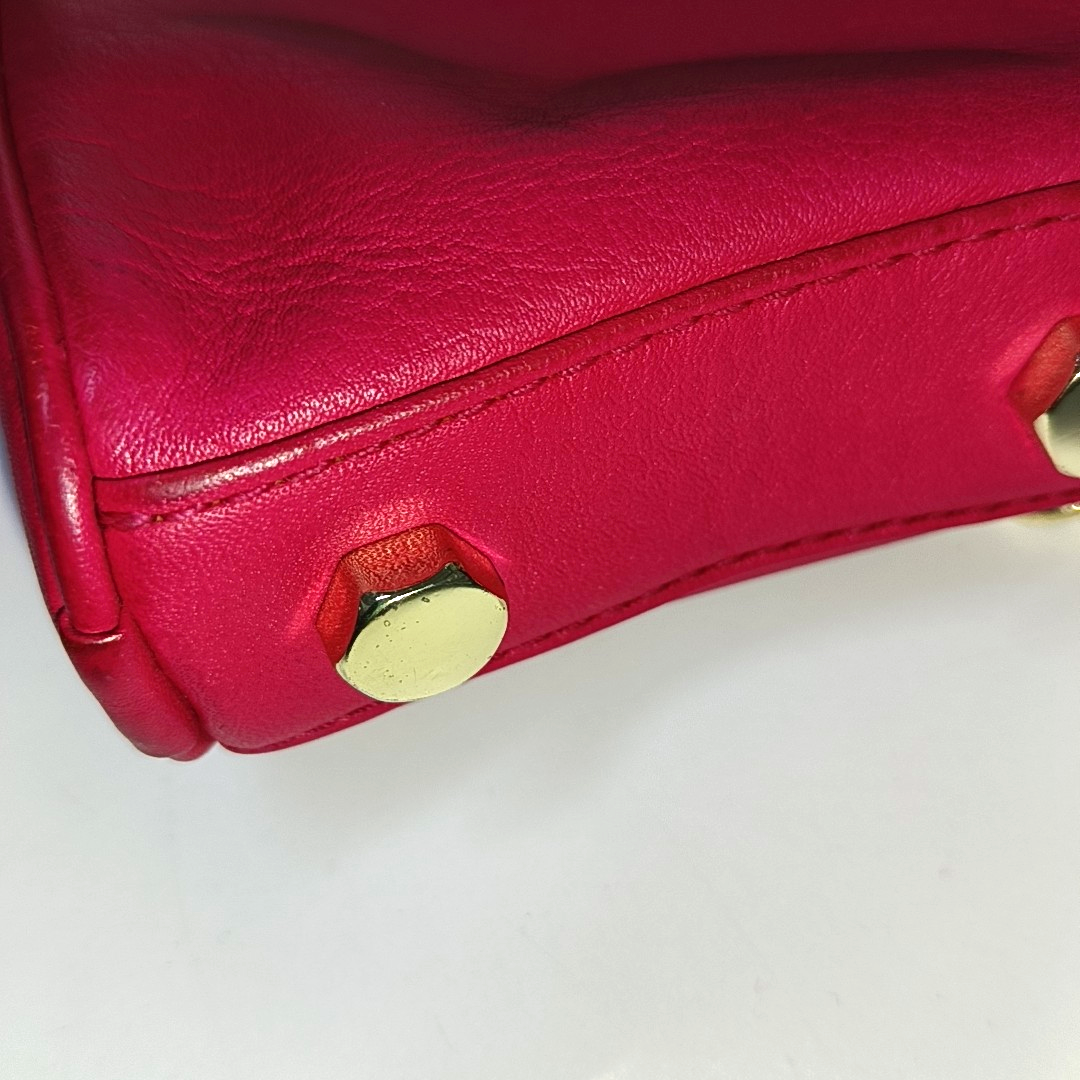 REBECCA MINKOFF M.A.C. Fuchsia Cowhide Single Shoulder Bag Crossbody Golden hardware Removable shoulder strap-(SKU)-935255870