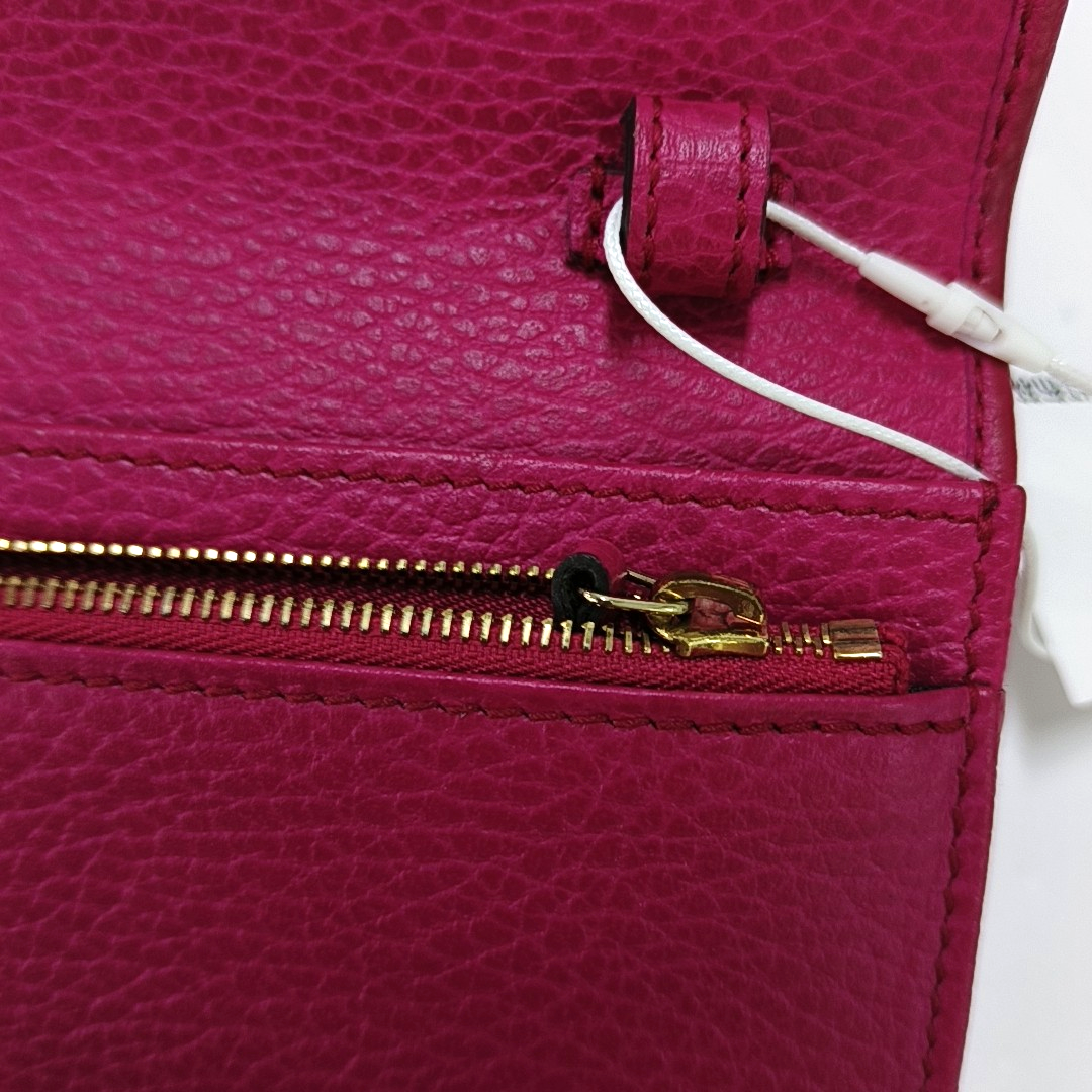 GUCCI Swing Fuchsia Cowhide Single Shoulder Bag Crossbody Golden hardware Removable shoulder strap-(SKU)-958363753