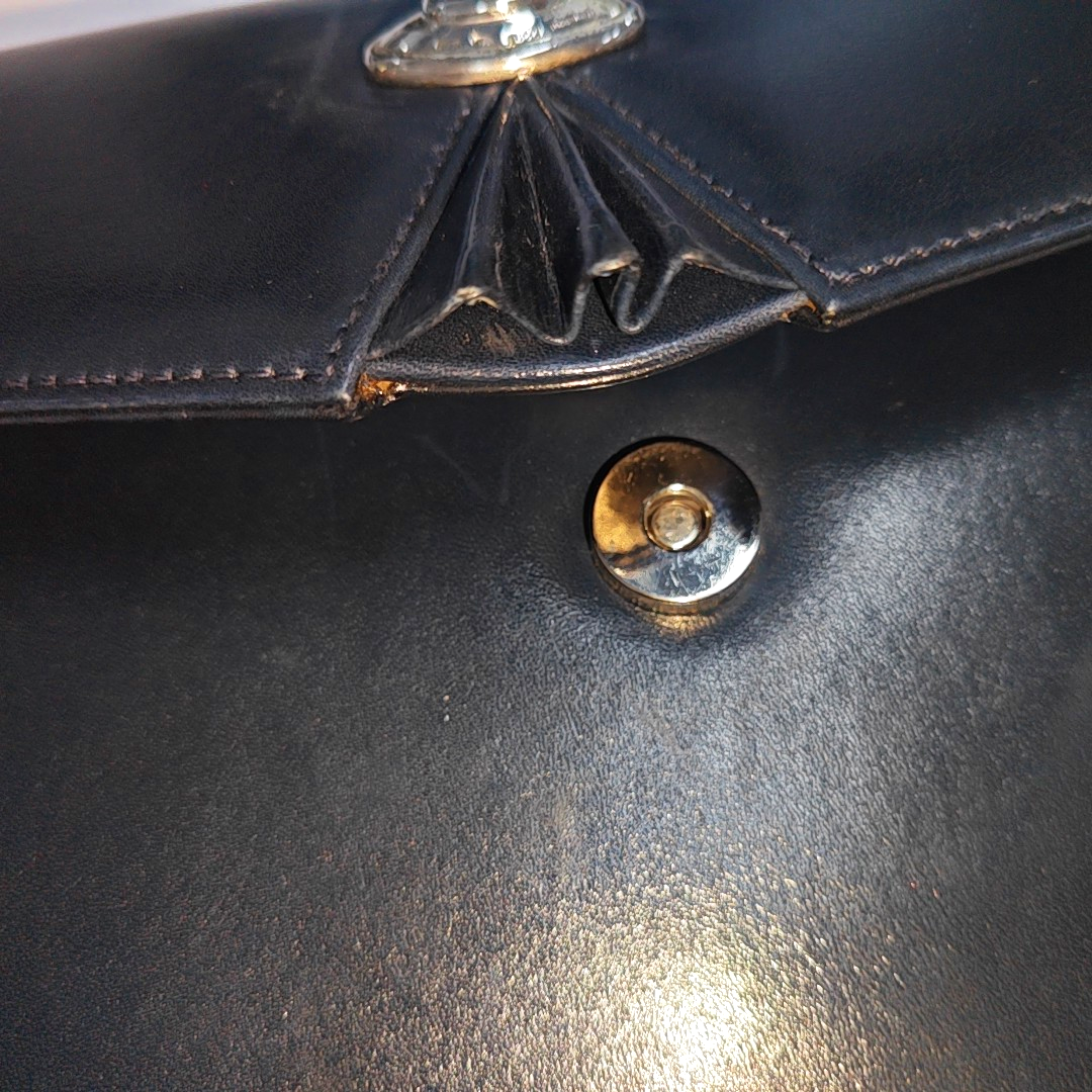 GUCCI Dark blue cowhide shoulder bag Silver Hardware-(SKU)-933996444