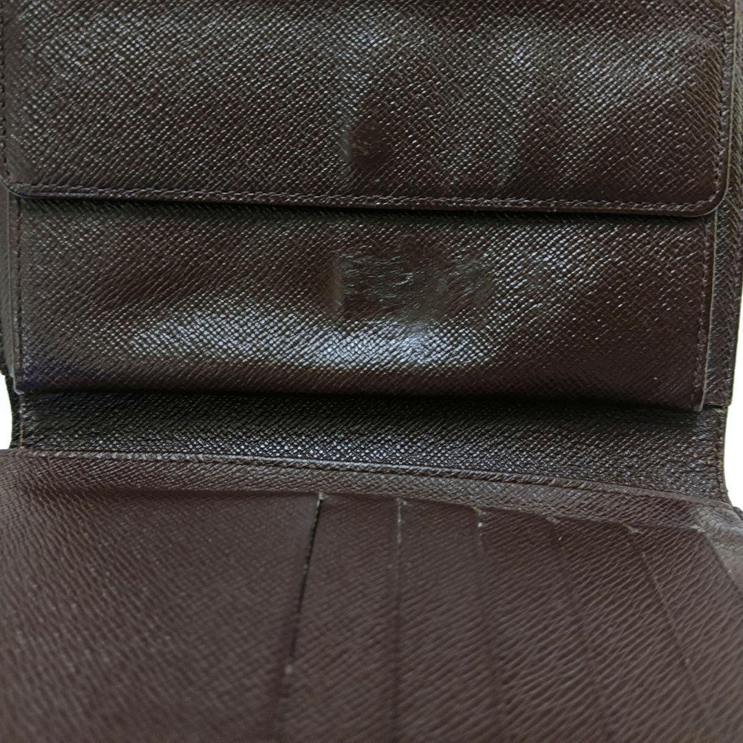 LOUIS VUITTON TRESOR Brown Coated Canvas Checkered Wallet Golden hardware-(SKU)-960314617