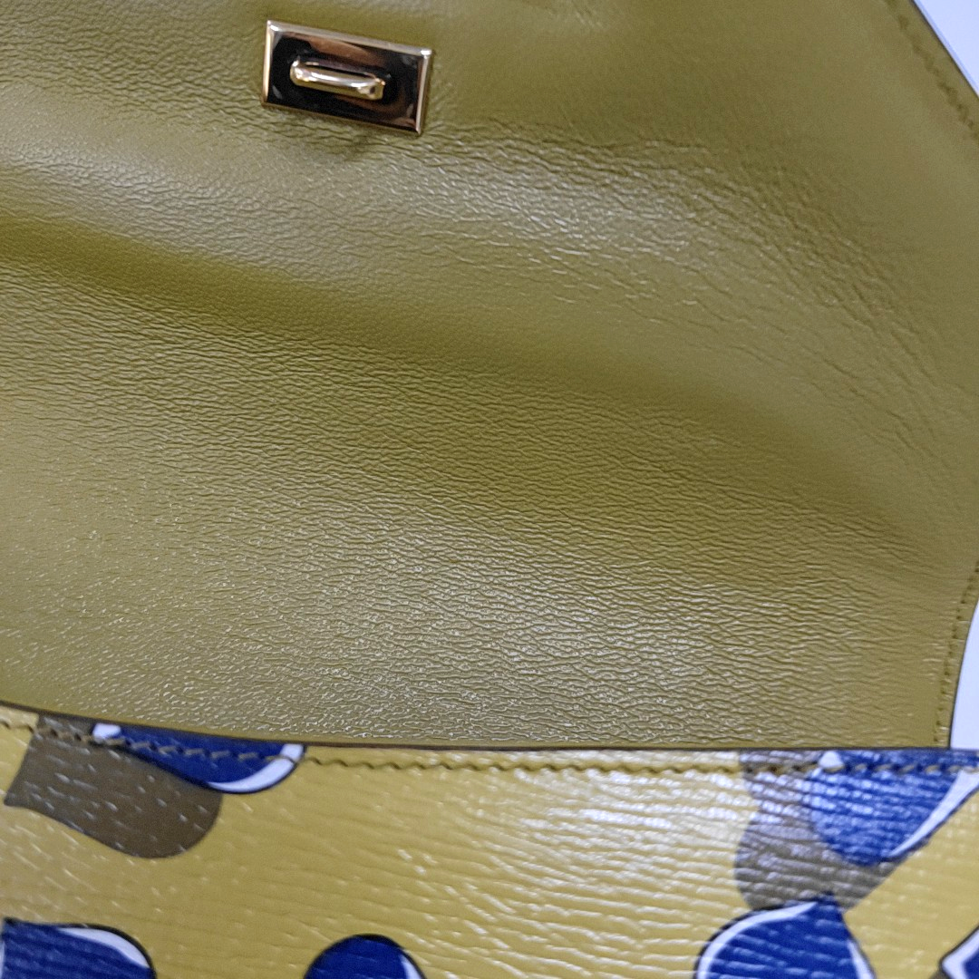 GUCCI Yellow Leather Printed Wallet Golden hardware-(SKU)-959900528