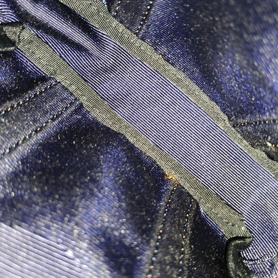BURBERRY Dark Blue Fabric Tote Bag Golden hardware-(SKU)-947164907