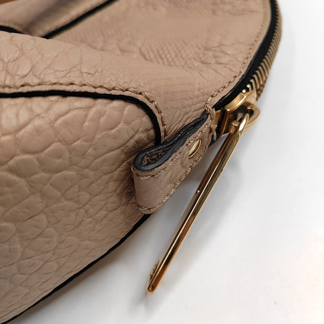 BURBERRY Sartorial Orchard Small size Nude Pink Cowhide Tote Bag Single Shoulder Bag Crossbody Golden hardware-(SKU)-943770411