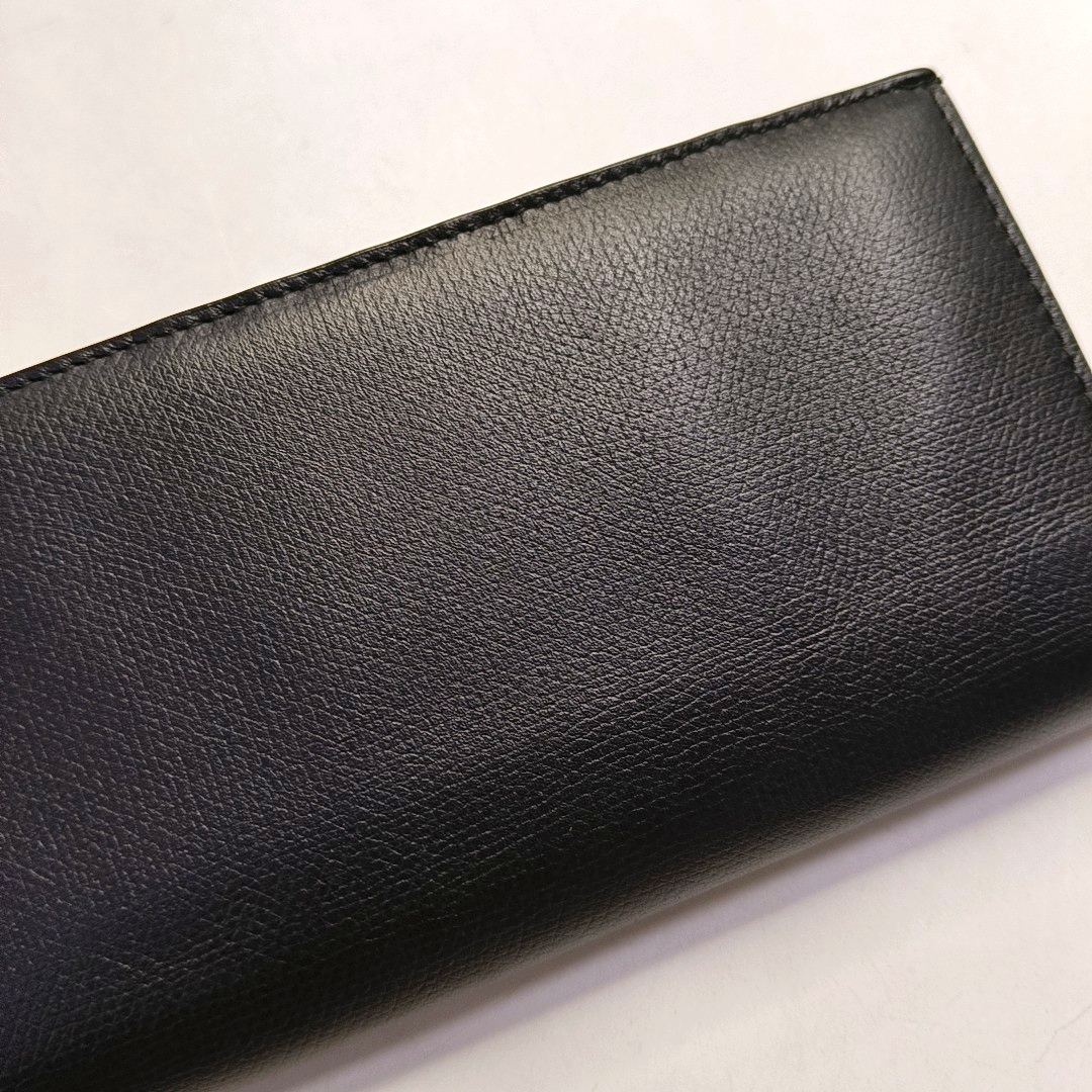 Dior Homme Black Cowhide Wallet Silver Hardware-(SKU)-943535873