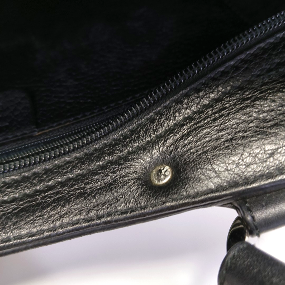FERRAGAMO Marissa Dark Gray Fabric Textured Handbag Silver Hardware-(SKU)-928999227