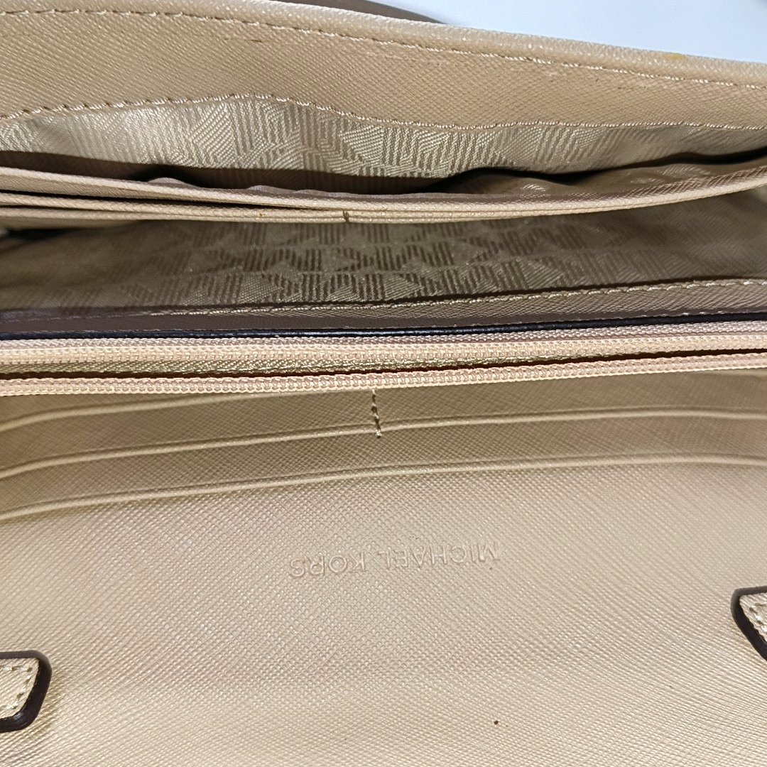 MICHAEL KORS Pink Leather Single Shoulder Bag, Crossbody Golden hardware Removable shoulder strap-(SKU)-951851084