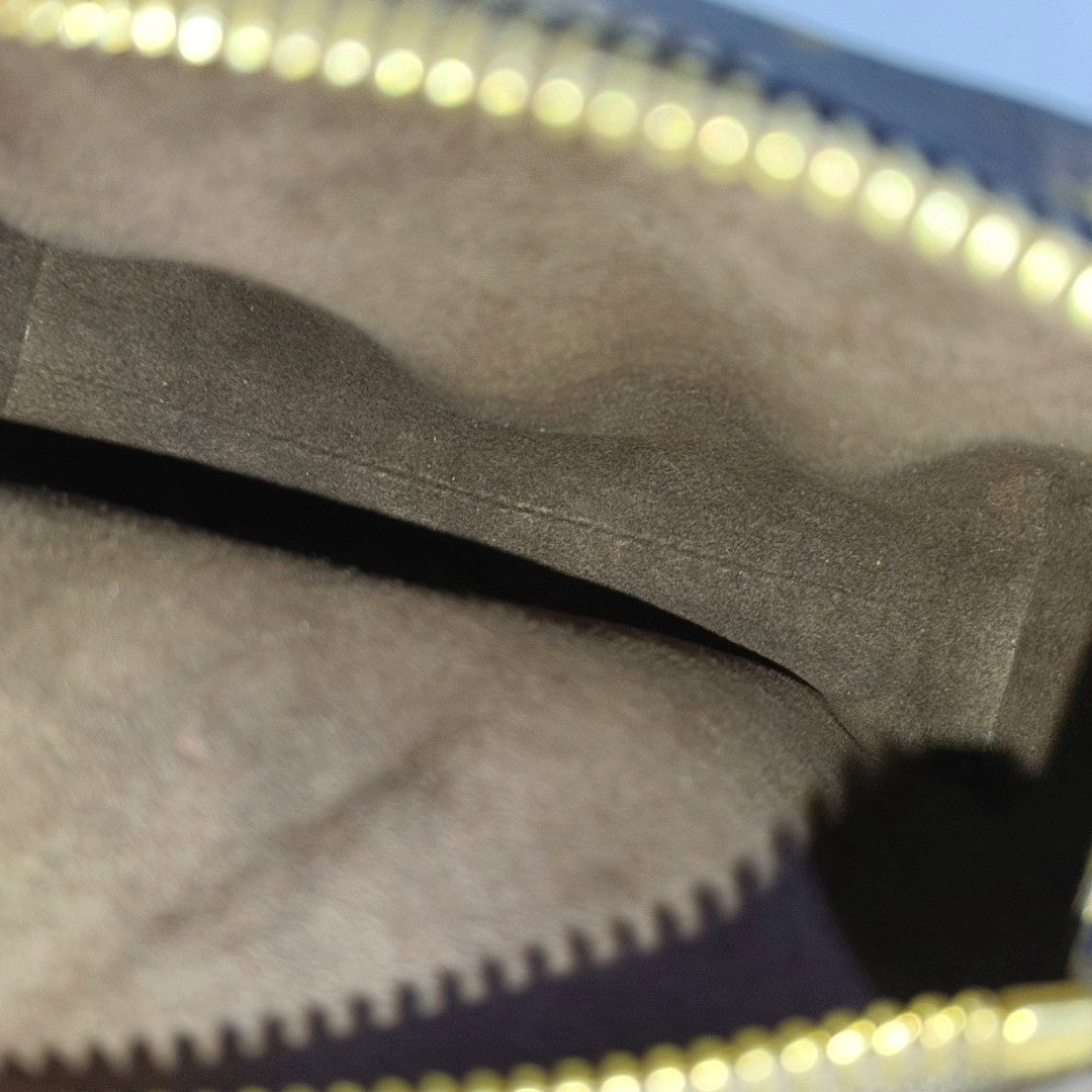 LOUIS VUITTON SIDE TRUNK Small Size Brown Coated Canvas Monogram Embossed Riveted Soft Box Shoulder Bag Tote Bag Crossbody Bag Gold Hardware Two Removable Straps-(SKU)-967707192