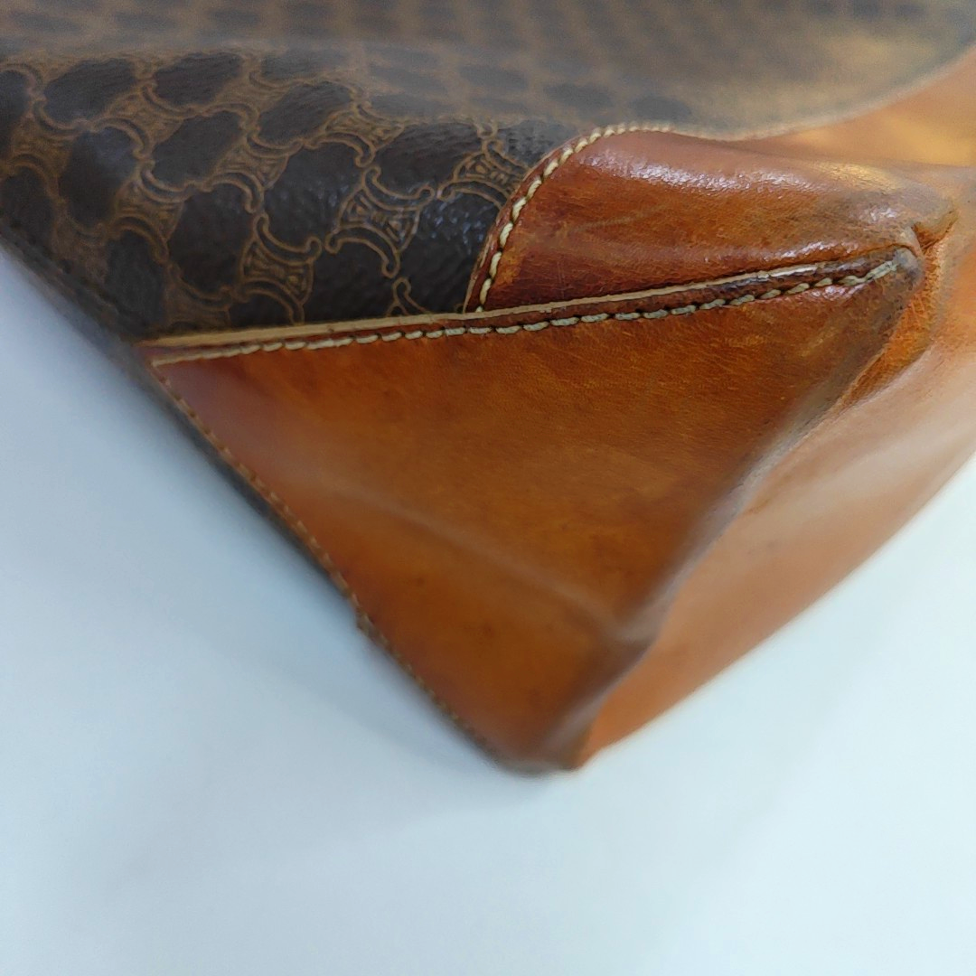 CELINE Tote bag Brown Coated Canvas Monogrammed Single Shoulder Bag Golden hardware-(SKU)-943019925