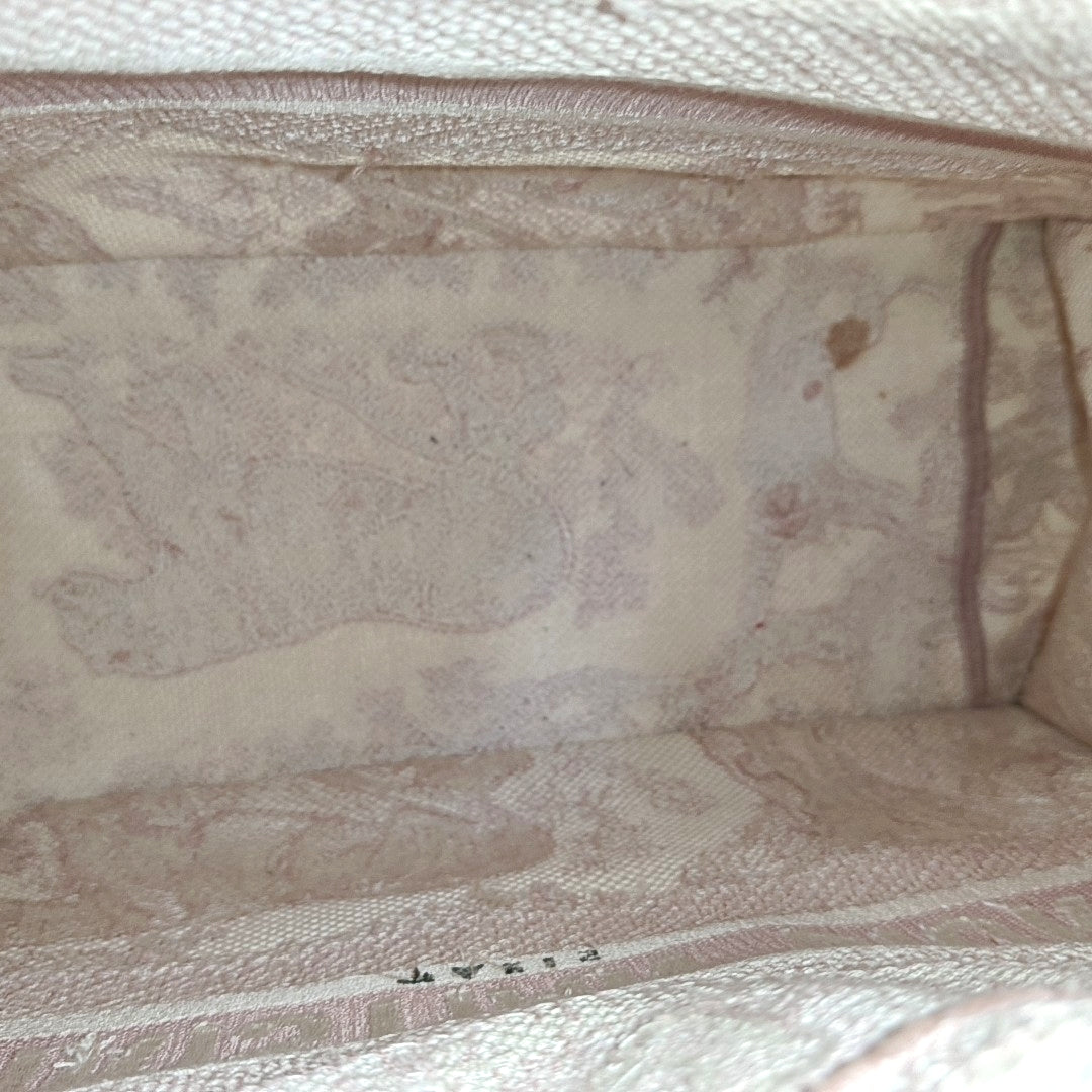 DIOR Book Tote Medium Pink Canvas Embroidered Handbag-(SKU)-970739916