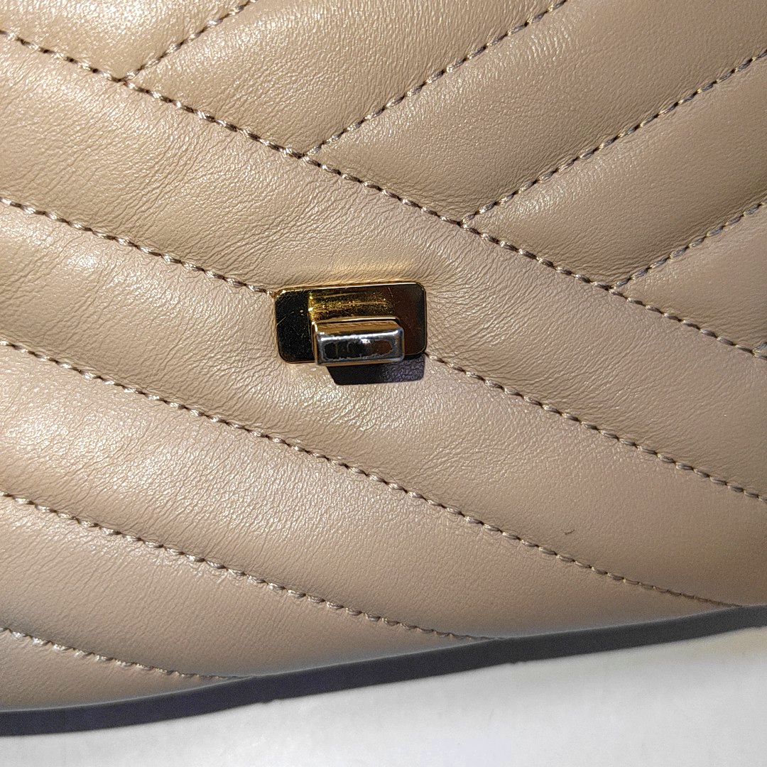TORY BURCH Kira Khaki Leather Quilted Crossbody Single Shoulder Bag Golden hardware-(SKU)-940032419