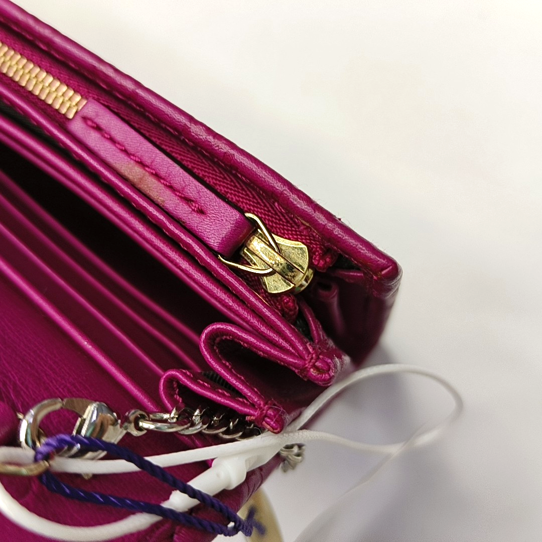 GUCCI Microguccissima Fuchsia Cowhide Monogram Wallet Golden hardware-(SKU)-957189181