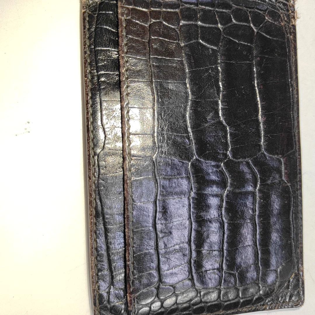 MONTBLANC Black Leather Textured Card Case Silver Hardware-(SKU)-938883863