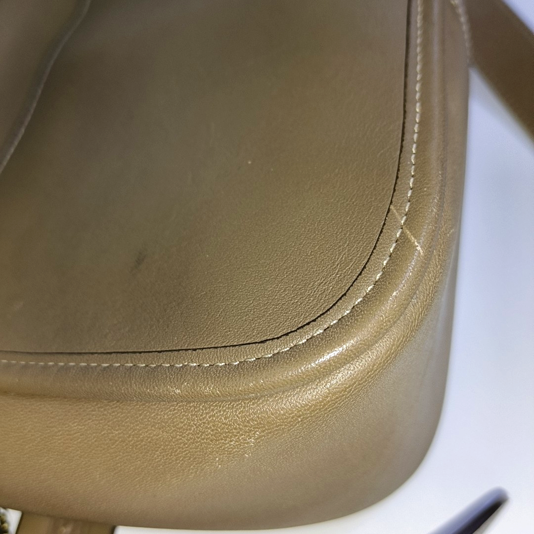 COACH RAMBLER Elephant Gray Calfskin Leather Crossbody Bag Golden hardware Removable shoulder strap-(SKU)-933856249