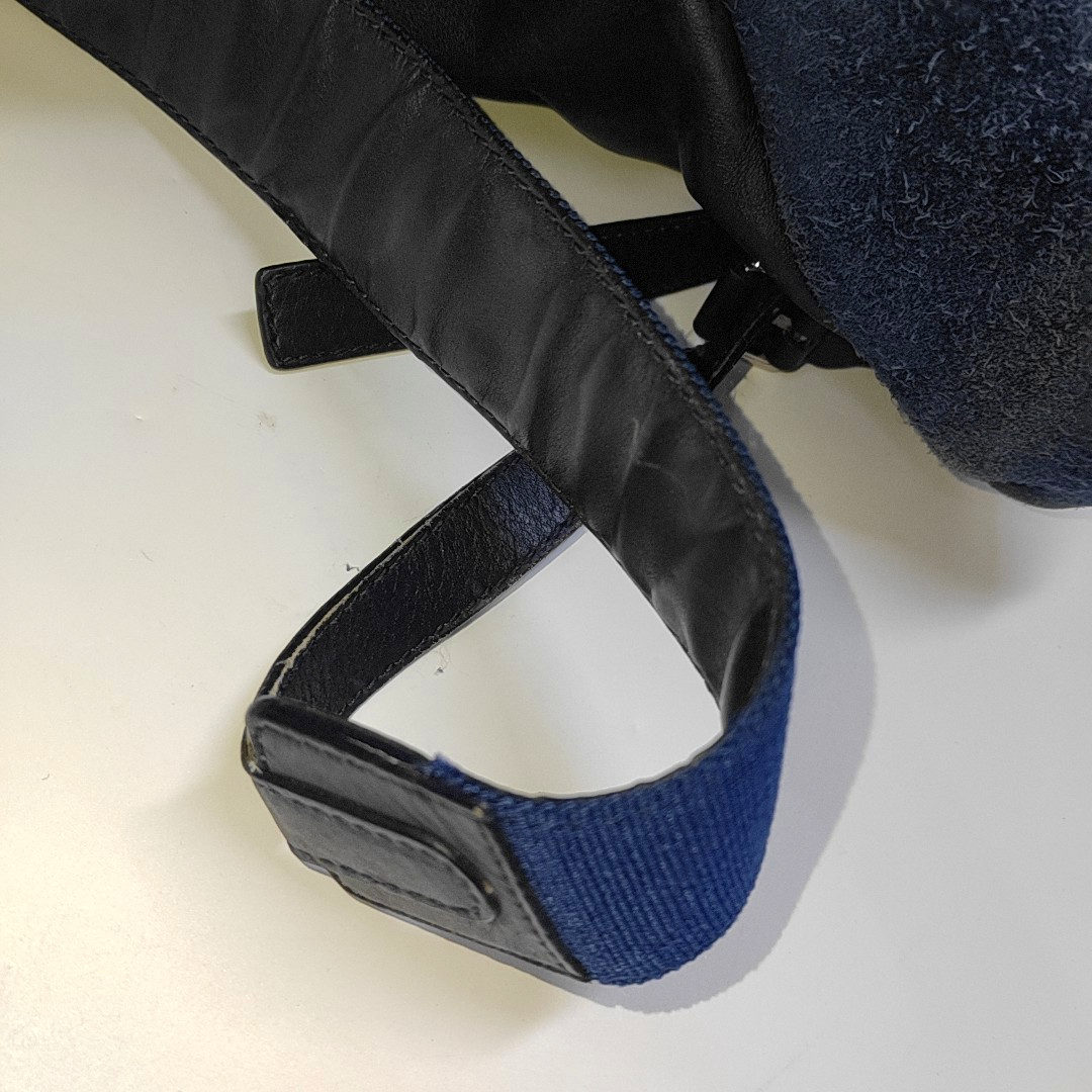 BALENCIAGA Classic City Blue Suede Leather Studs Backpack Silver Hardware-(SKU)-956769787