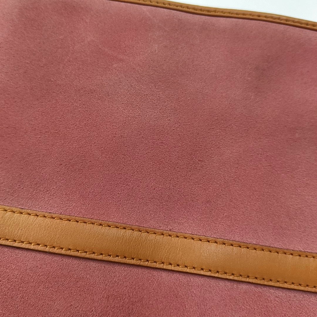 GUCCI Jackie 1961 Nude Pink Suede Buckle Handbag Single Shoulder Bag Golden hardware-(SKU)-958003258