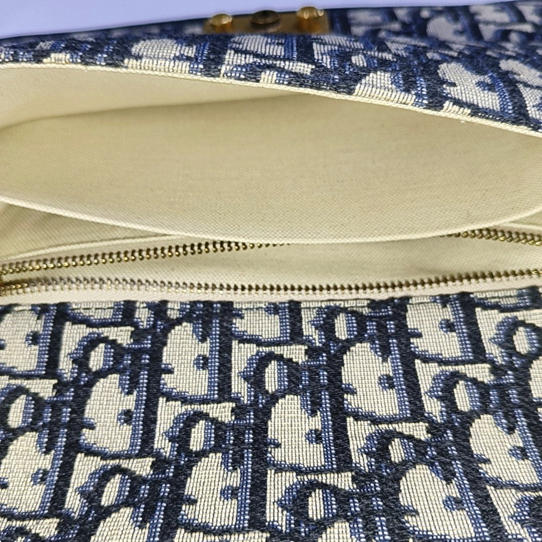 DIOR Dioraddict Beige Canvas Monogram Embossed Shoulder Bag Tote Crossbody Bag Gold Ruthenium Hardware Removable Strap-(SKU)-967071539