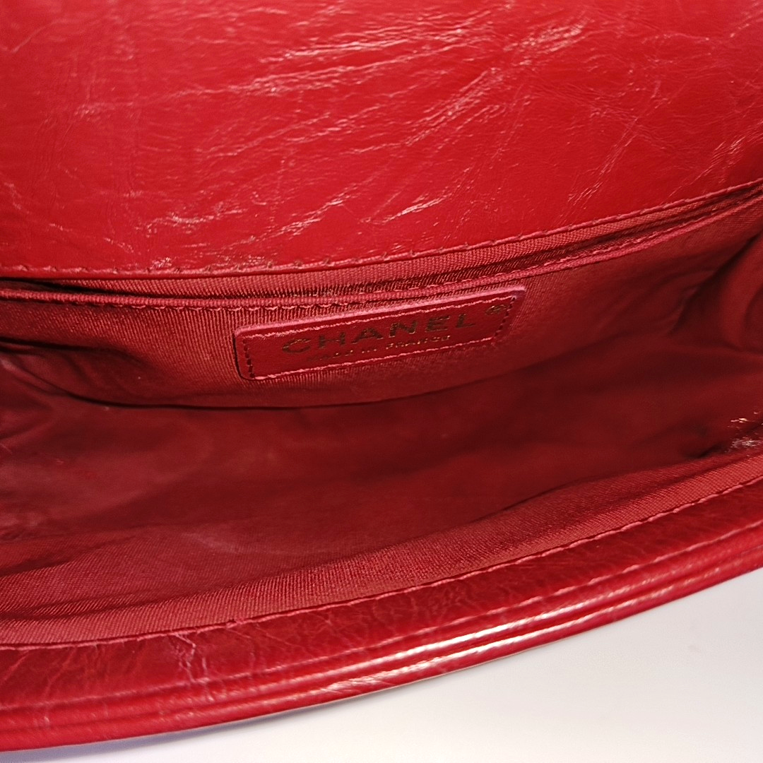 CHANEL BOY CHANEL Small Red Leather Quilted Shoulder Bag with Shoulder Strap and Handle, Gold Hardware, 23 Opening, Detachable Strap-(SKU)-955618123
