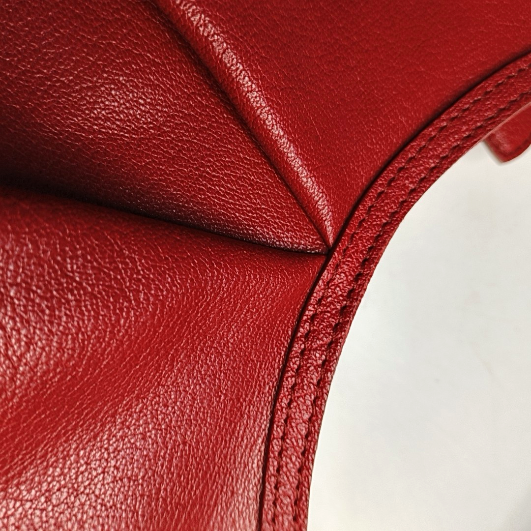 BURBERRY Bartow Medium size Red Cowhide Handbag Shoulder Bag Golden hardware-(SKU)-956884358