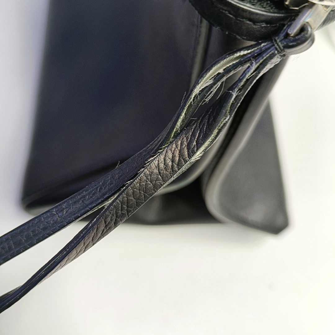 CELINE EDGE Black cowhide tote bag Silver Hardware-(SKU)-952921154
