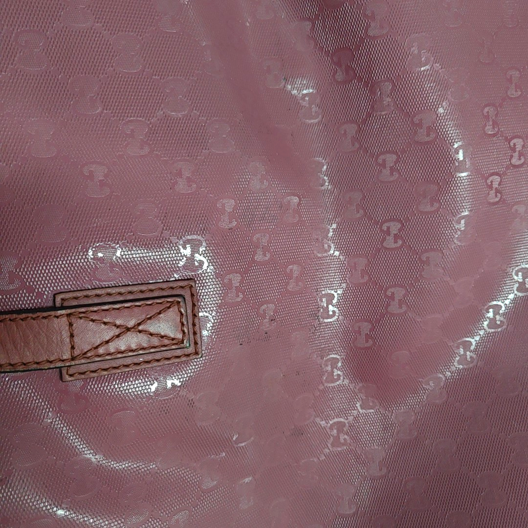 GUCCI GG Imprime Pink Coated Canvas Monogram Single Shoulder Bag Golden hardware-(SKU)-953705541