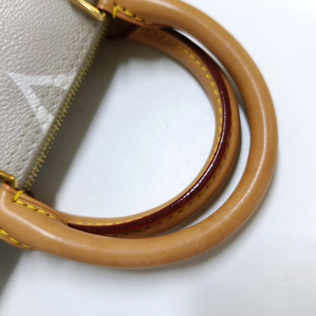 LOUIS VUITTON SPEEDY 25 Apricot Coated Canvas Monogram Boston Bag Crossbody Shoulder Bag Sling Bag Gold Hardware Removable Strap-(SKU)-966306209