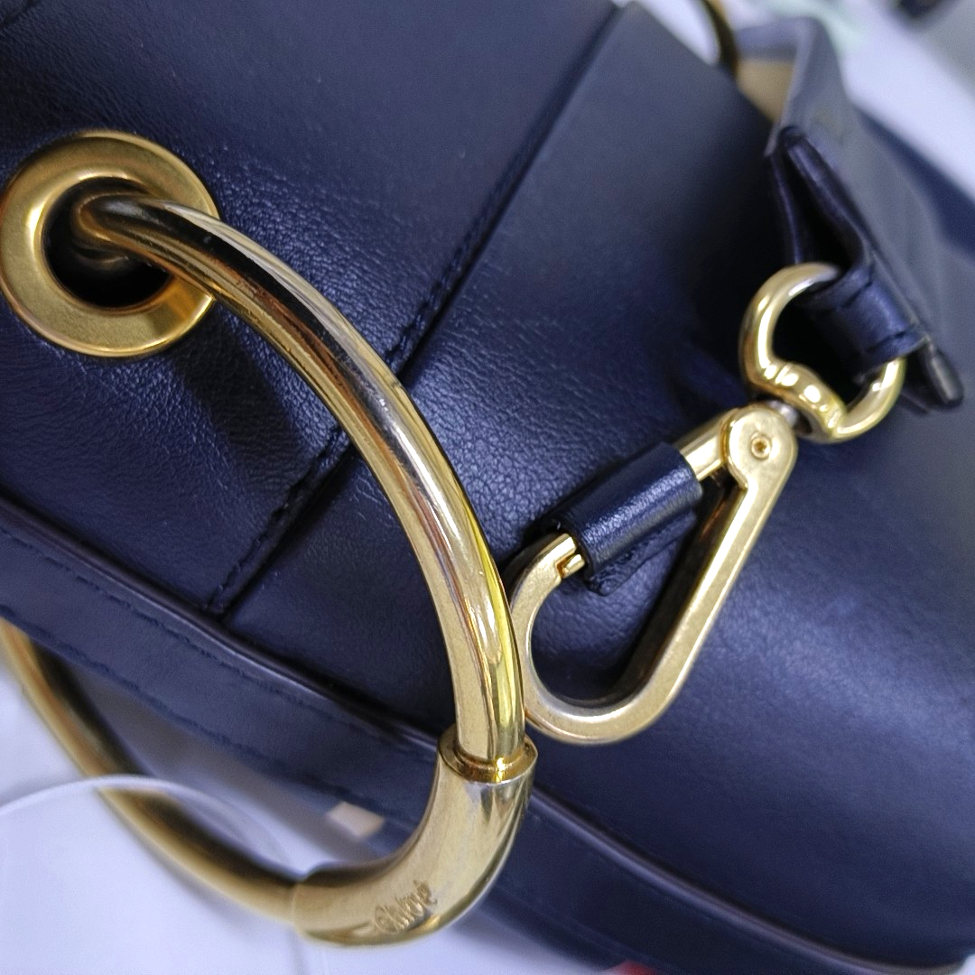 Chloé Roy Black Cowhide Printed Single Shoulder Bag, Handbag, and Crossbody Golden hardware Removable shoulder strap-(SKU)-956715816