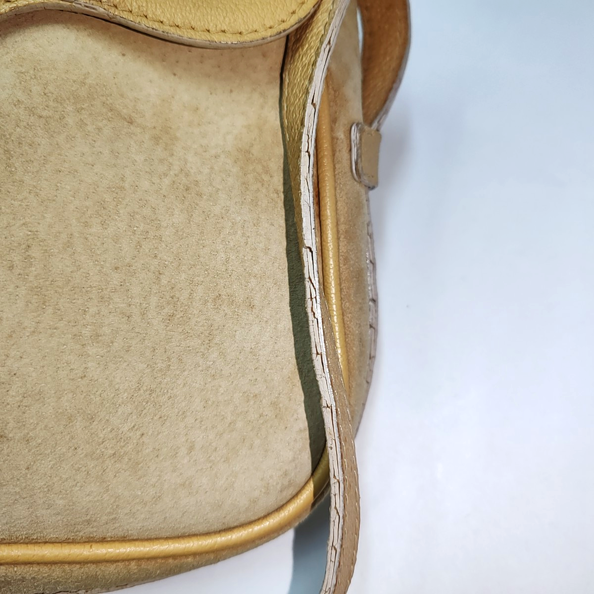 GUCCI Khaki Calf Leather Crossbody Shoulder Bag Golden hardware-(SKU)-935860527