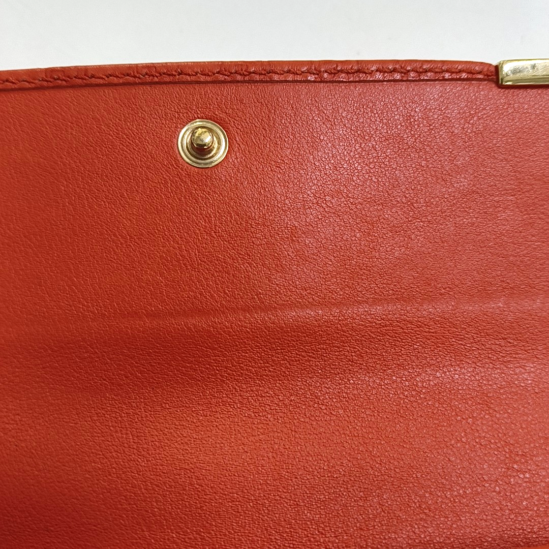 GUCCI Microguccissima Orange leather old-favorite wallet Golden hardware-(SKU)-958770113
