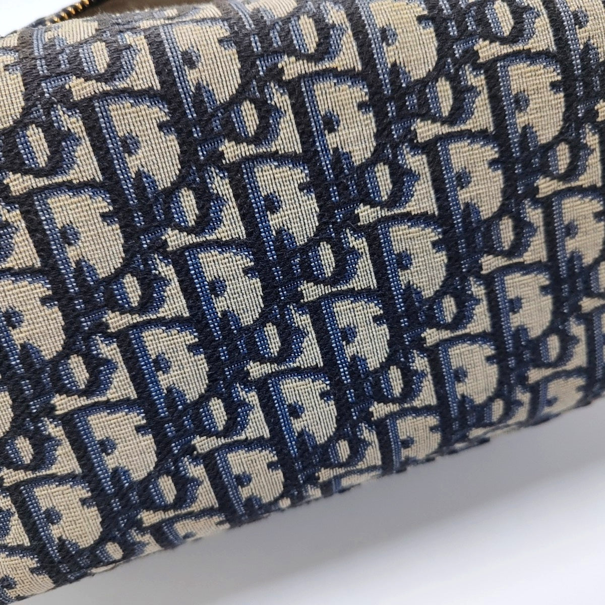 DIOR Diortravel Nomad Medium Gray Canvas Monogram Floral Jacquard Handbag Gold Hardware-(SKU)-967326935