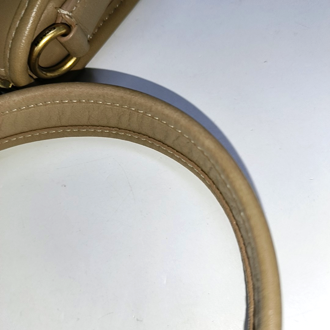 COACH SWINGER Khaki Leather Handbag Golden hardware Removable shoulder strap-(SKU)-14161118