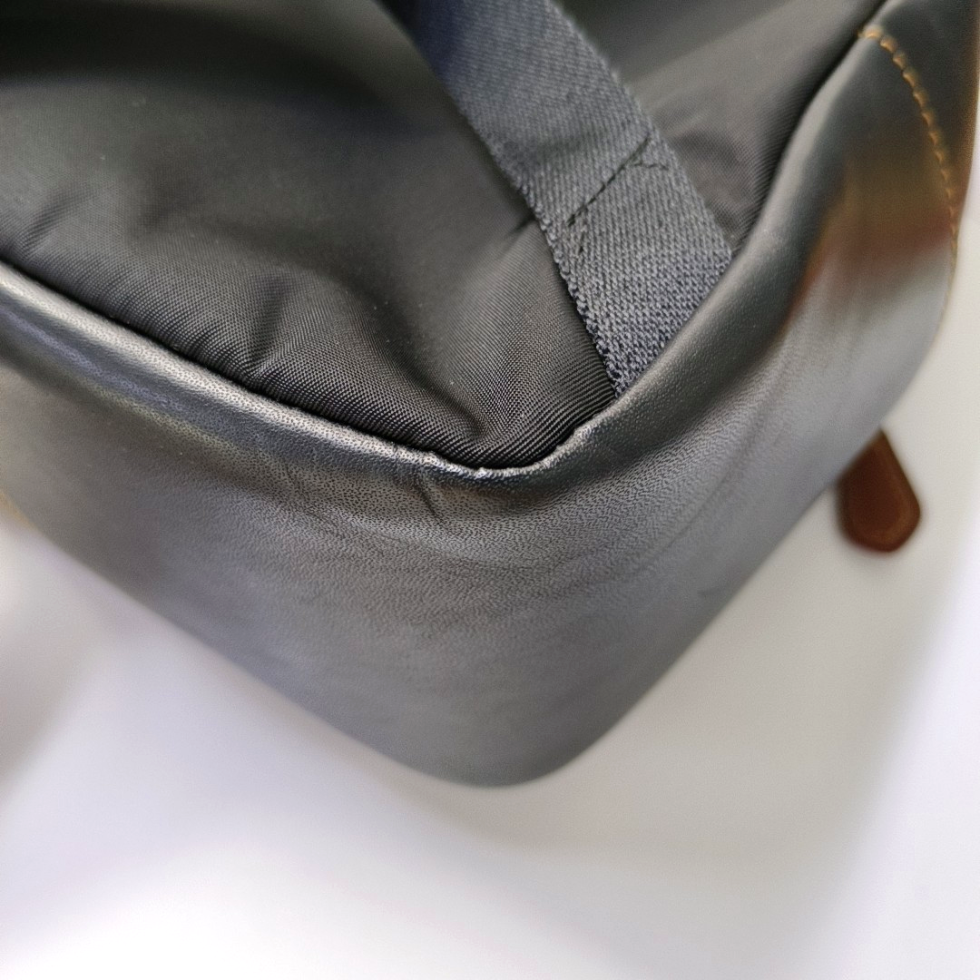 COACH CHARLIE Black Leather Backpack Shoulder Bag Golden hardware-(SKU)-950368731
