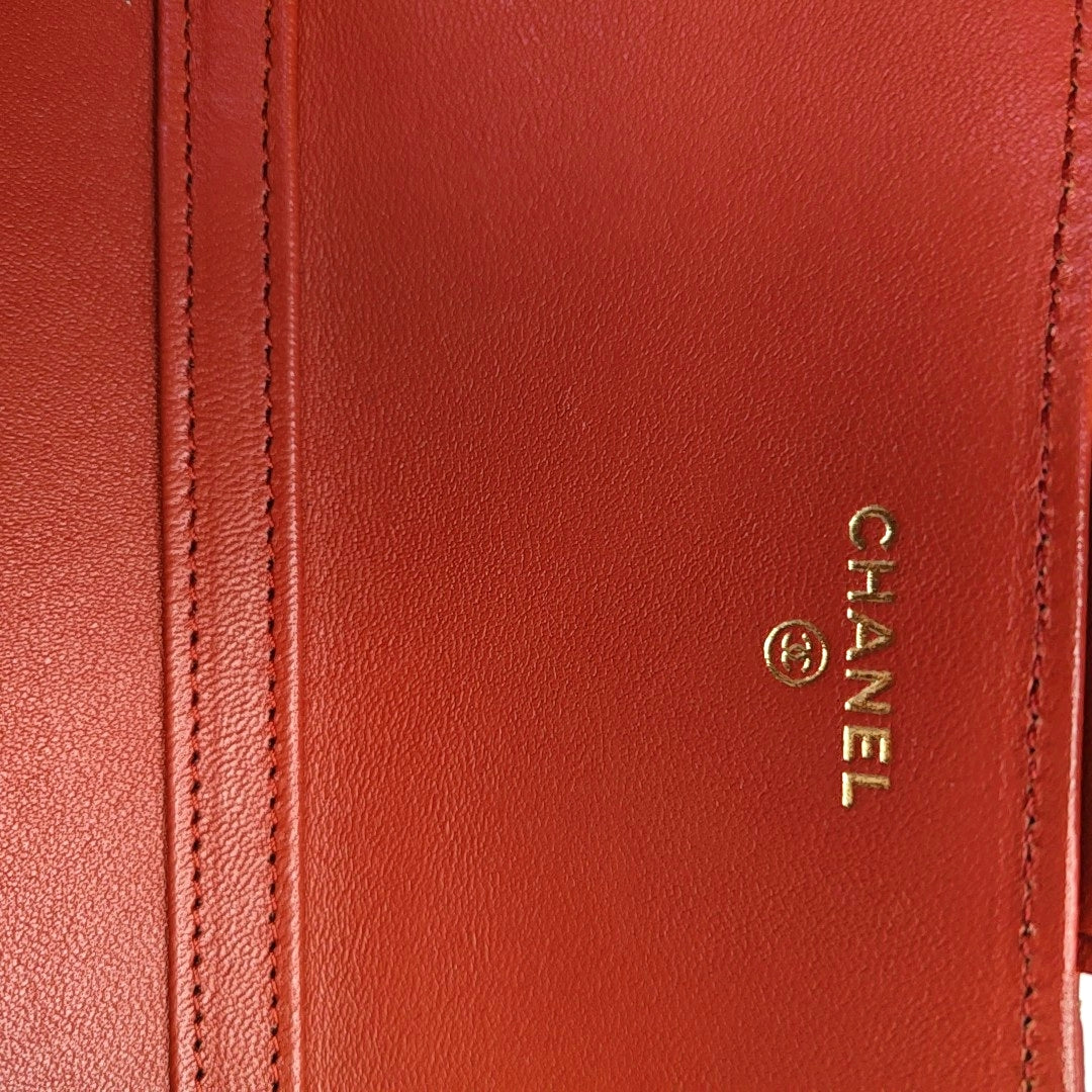 CHANEL CLASSIC FLAP Brick Red Lamb Skin Quilted Shoulder Bag Crossbody with Gold Hardware 31 Clasp-(SKU)-968214539