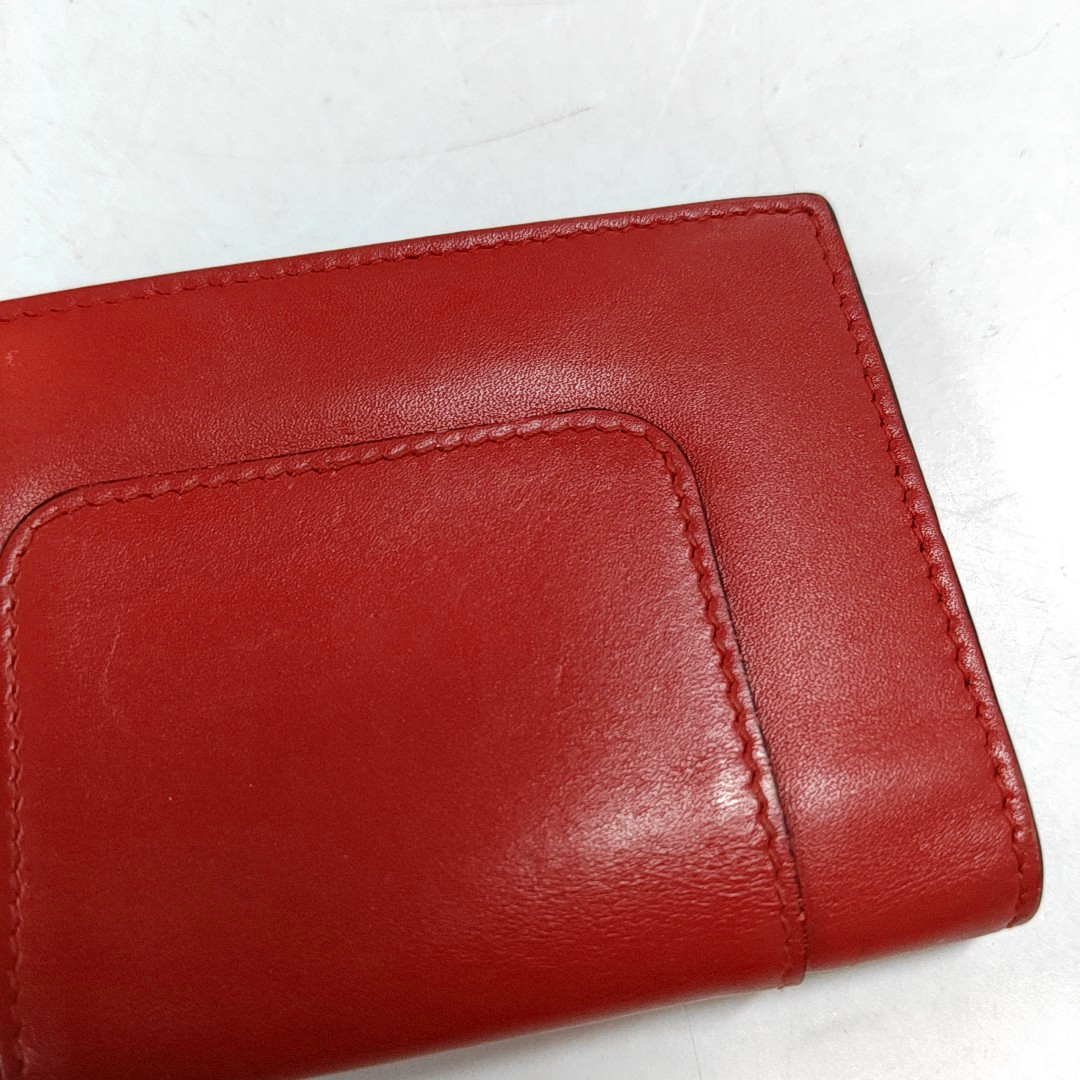 BVLGARI SERPENTI FOREVER Red Calf Leather Quilted Snake Head Bag Card Case Golden hardware-(SKU)-940744006