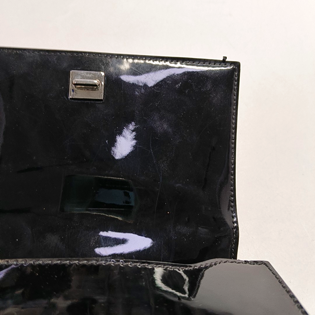 GIVENCHY Pandora Black Leather Crossbody Bag Single Shoulder Bag Silver Hardware Removable shoulder strap-(SKU)-946136707