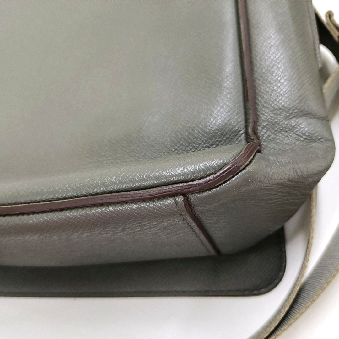 LOUIS VUITTON ROMAN Grey Cowhide Crossbody Bag Silver Hardware-(SKU)-954717295
