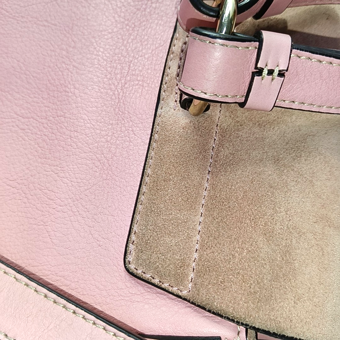 Chloé Faye Pink Cowhide Backpack, Single Shoulder Bag Golden hardware Removable shoulder strap-(SKU)-954247271