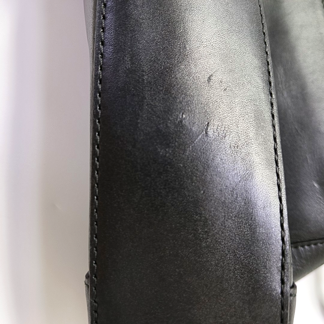 BURBERRY Black Leather Crossbody Bag Single Shoulder Bag Silver Hardware-(SKU)-959425193