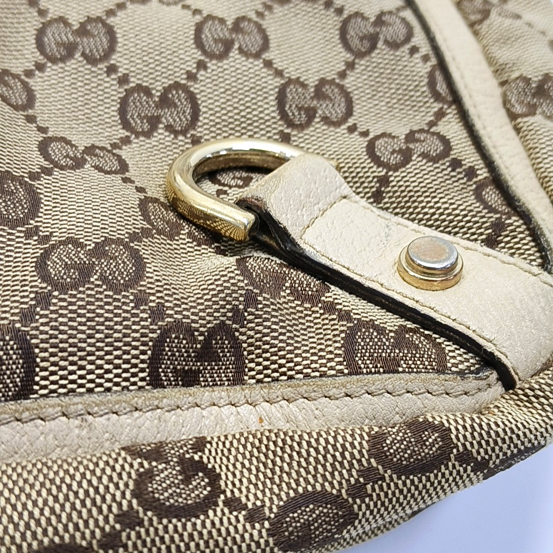 GUCCI Abbey Brown Canvas Monogram Handbag Single Shoulder Bag-(SKU)-959105616