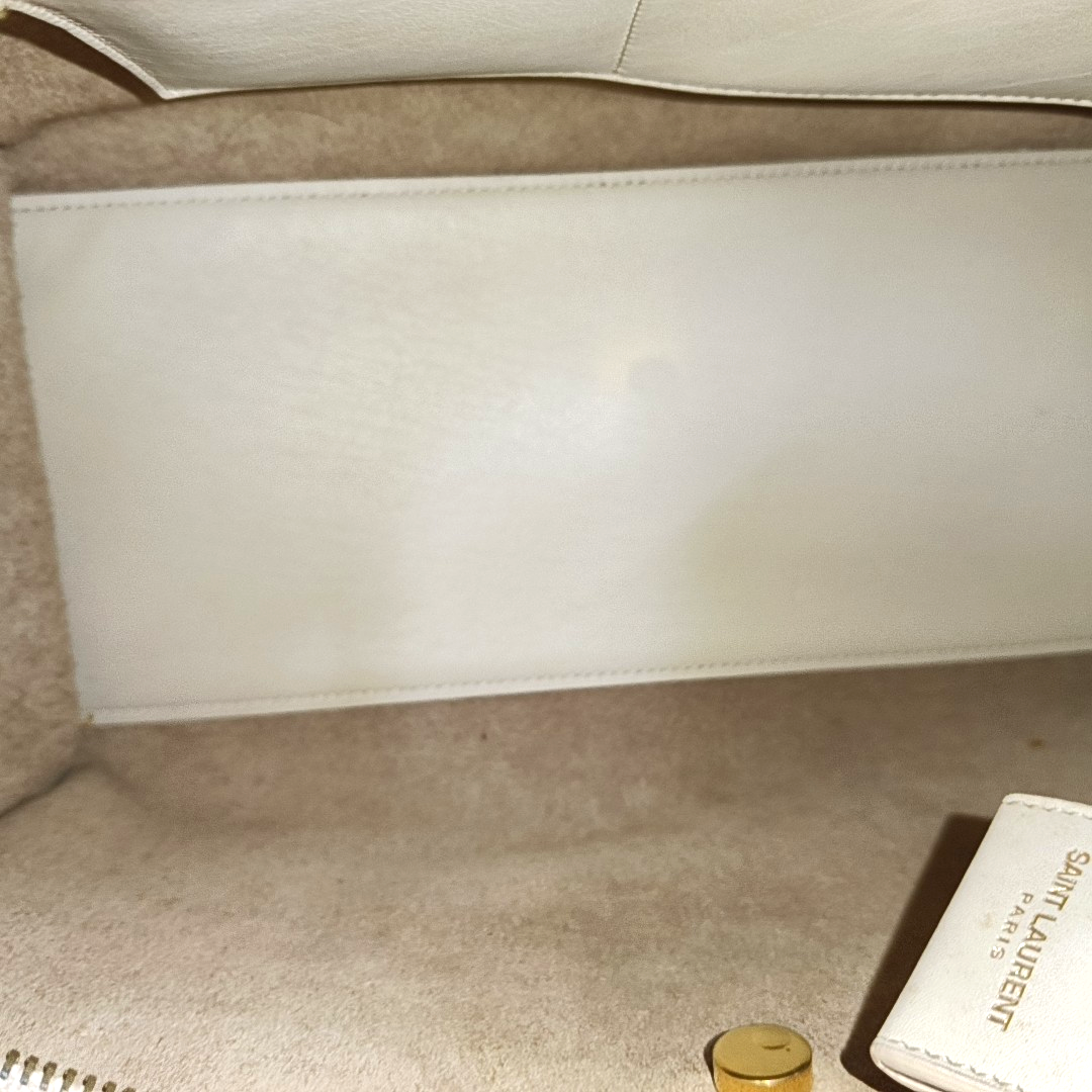 YSL CHYC Y LIGNE Small size Beige Cowhide Crossbody Bag Single Shoulder Bag Handbag Golden hardware Removable shoulder strap-(SKU)-958923835