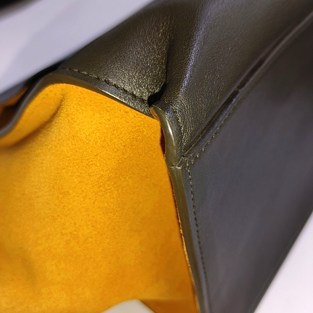 CELINE TRAPEZE Medium size Multicolor Cowhide Hammock Bag Single Shoulder Bag Handbag Golden hardware Removable shoulder strap-(SKU)-938678386