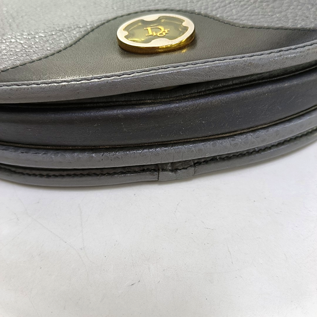 DIOR Grey Leather Single Shoulder Bag Golden hardware Sub-bag-(SKU)-959424457