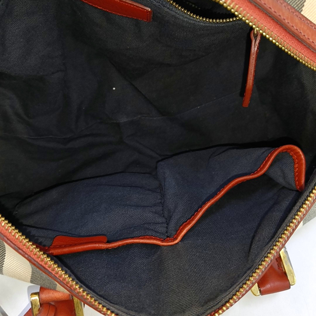BURBERRY Alchester Red Canvas Handbag Golden hardware-(SKU)-959788155