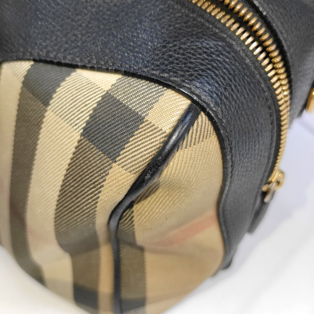 BURBERRY Alchester Multicolor Canvas Handbag Golden hardware-(SKU)-939790011