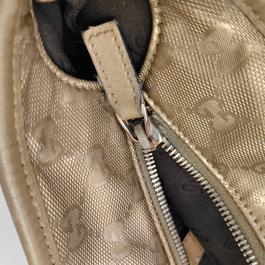 GUCCI GG Imprime Golden Coated Canvas Monogram Single Shoulder Bag Golden hardware-(SKU)-956434937