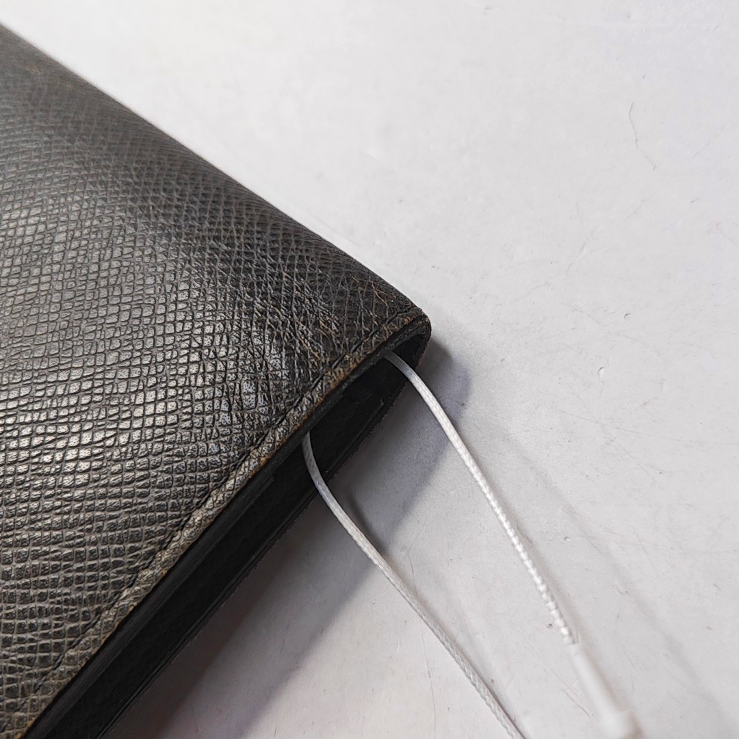 LOUIS VUITTON BRAZZA Gray Cowhide Wallet Silver Hardware-(SKU)-948585985