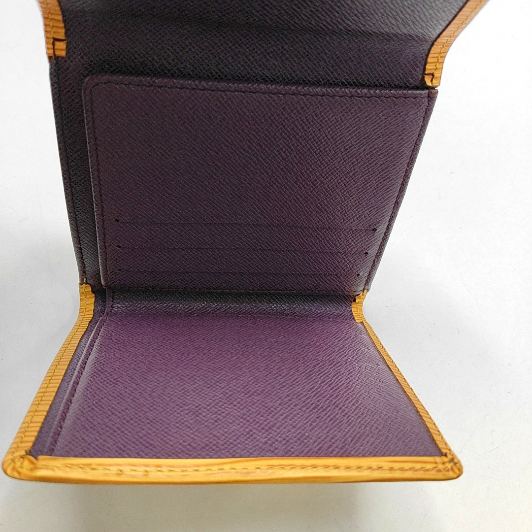 LOUIS VUITTON ELISE 黄色EPI牛皮水波纹钱包 Golden hardware-(SKU)-943615980