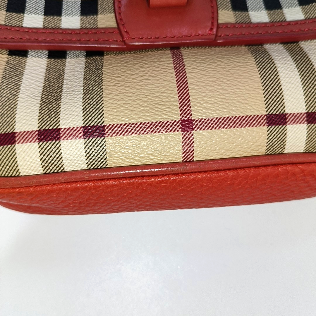 BURBERRY Maydown Khaki Coated Canvas Warhorse Plaid Crossbody Shoulder Bag Golden hardware-(SKU)-940909865
