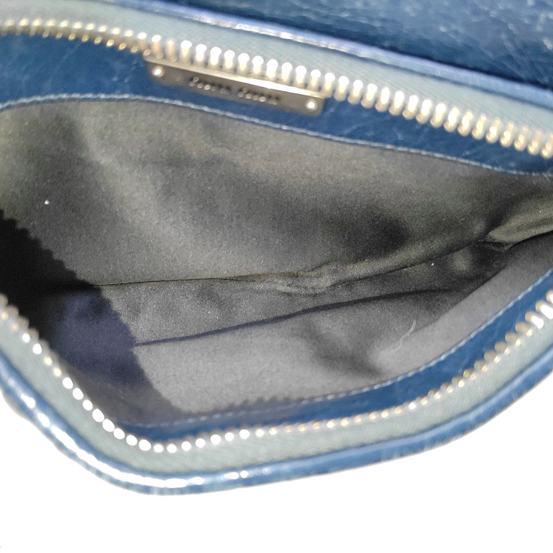 Miu Miu Dark Blue Cowhide Quilted Single Shoulder Bag Crossbody Bag Silver Hardware Removable shoulder strap-(SKU)-945298168