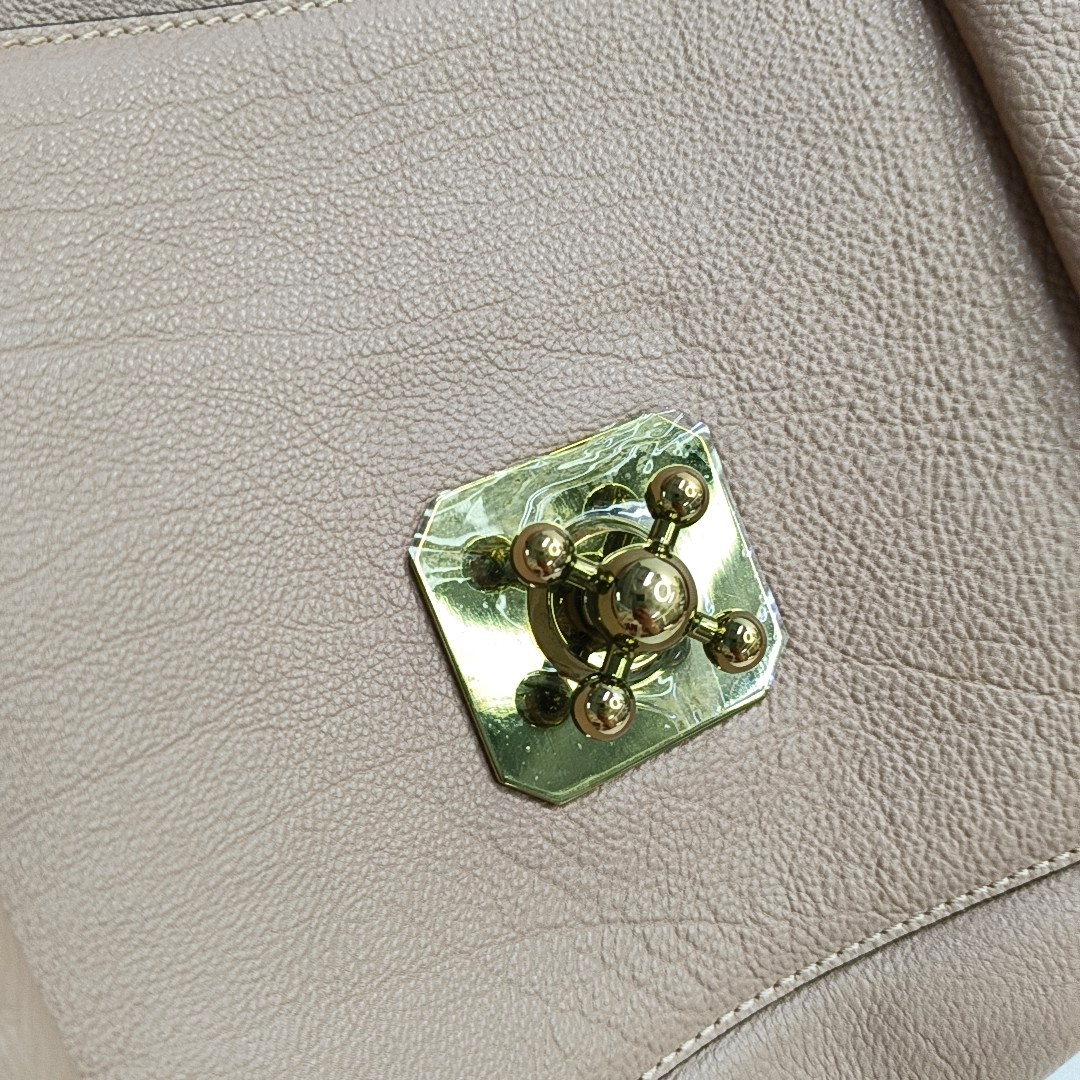 Chloé Elsie Pink Cowhide Single Shoulder Bag Tote Golden hardware-(SKU)-949587215