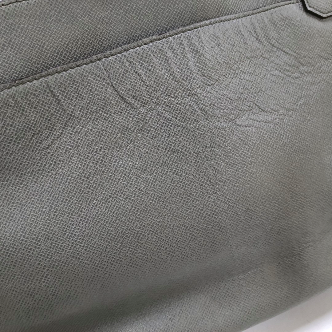 LOUIS VUITTON ROMAN Gray Cowhide Crossbody Single Shoulder Bag Silver Hardware-(SKU)-958340787